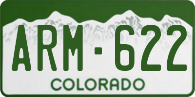 CO license plate ARM622