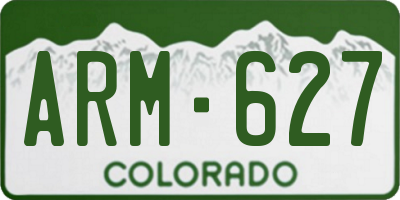 CO license plate ARM627