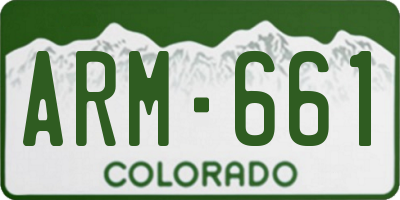 CO license plate ARM661