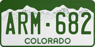 CO license plate ARM682