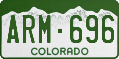CO license plate ARM696