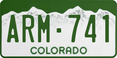 CO license plate ARM741