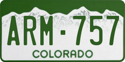 CO license plate ARM757