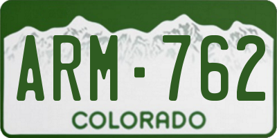 CO license plate ARM762