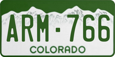 CO license plate ARM766