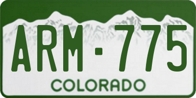 CO license plate ARM775