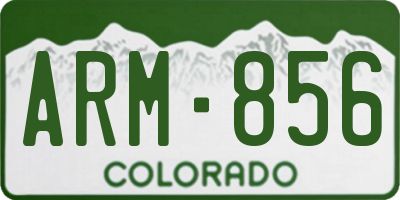 CO license plate ARM856