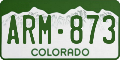 CO license plate ARM873