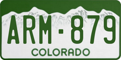 CO license plate ARM879