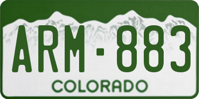 CO license plate ARM883