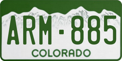 CO license plate ARM885