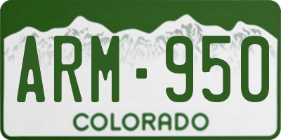 CO license plate ARM950