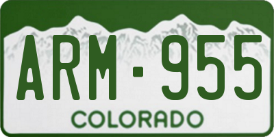 CO license plate ARM955