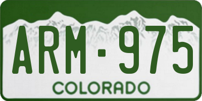 CO license plate ARM975
