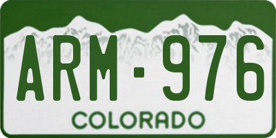 CO license plate ARM976