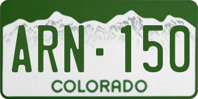 CO license plate ARN150