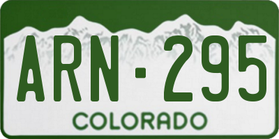 CO license plate ARN295
