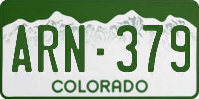 CO license plate ARN379