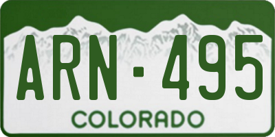CO license plate ARN495