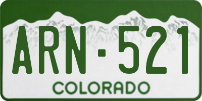 CO license plate ARN521