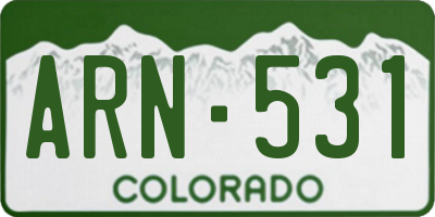 CO license plate ARN531