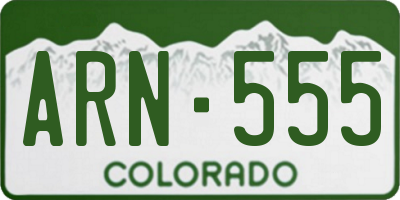 CO license plate ARN555