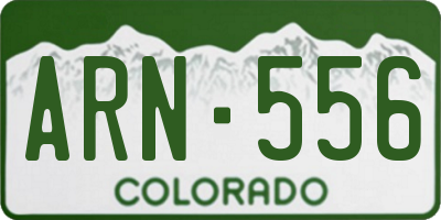 CO license plate ARN556