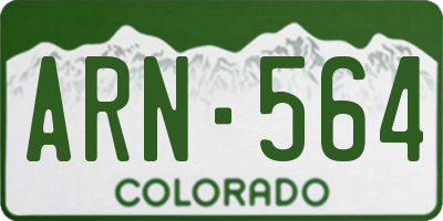 CO license plate ARN564