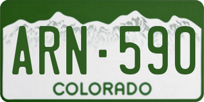 CO license plate ARN590