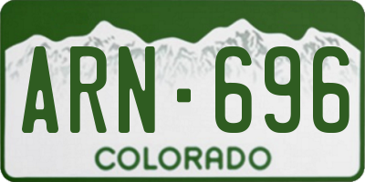 CO license plate ARN696
