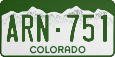 CO license plate ARN751