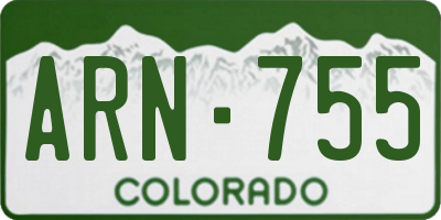 CO license plate ARN755