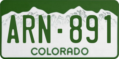 CO license plate ARN891