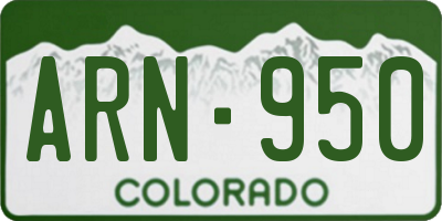 CO license plate ARN950