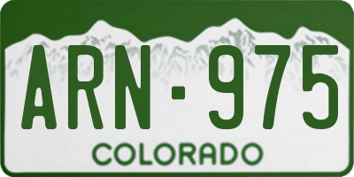 CO license plate ARN975