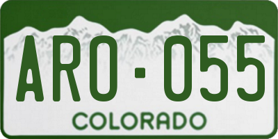 CO license plate ARO055