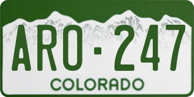 CO license plate ARO247