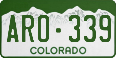 CO license plate ARO339