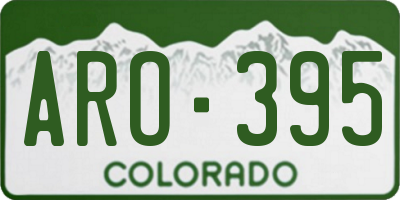 CO license plate ARO395