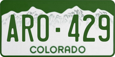 CO license plate ARO429