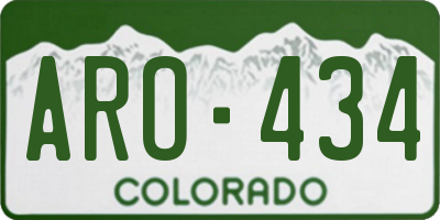 CO license plate ARO434