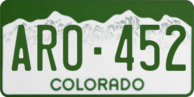 CO license plate ARO452