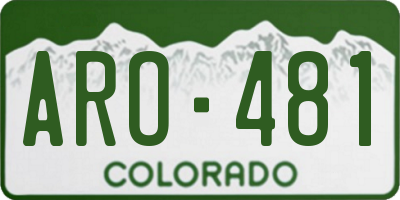 CO license plate ARO481