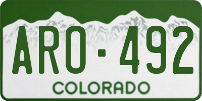 CO license plate ARO492