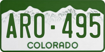 CO license plate ARO495