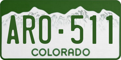 CO license plate ARO511