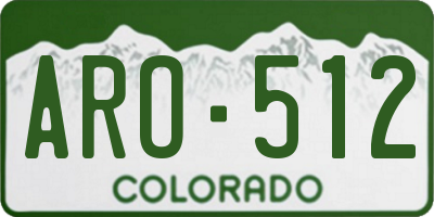 CO license plate ARO512