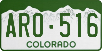 CO license plate ARO516