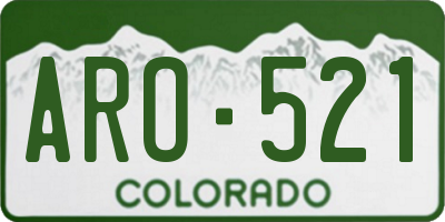 CO license plate ARO521