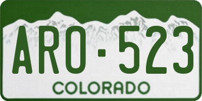 CO license plate ARO523